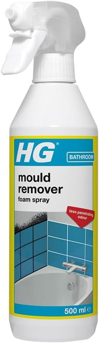 HG Mould Remover Foam Spray, Black Mould & Mildew Cleaner, Removes Stains – 500ml