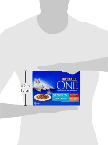 PURINA ONE Senior 7+ Mini Fillets Wet Cat Food – Chicken &amp; Beef, 8 x 85g (Pack of 5)