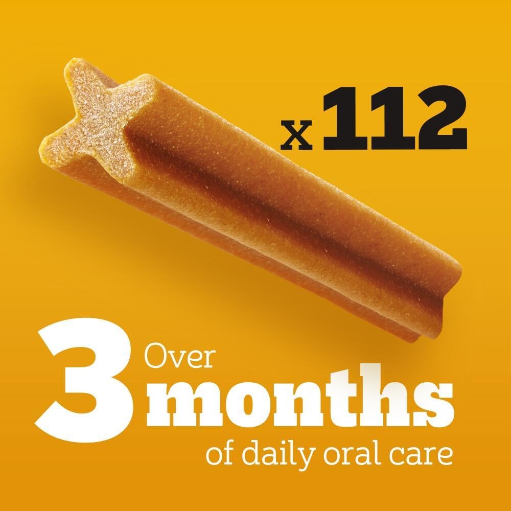 Pedigree DentaStix, Functional Snacks, Daily Dental Chews for Small Dogs (5 -10 kg), Megapack of 16 x 7 (112 Sticks)