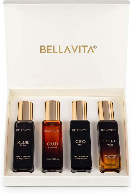 Bella Vita 4×20ml Men Fragrance Set – KLUB, OUD, CEO, GOAT