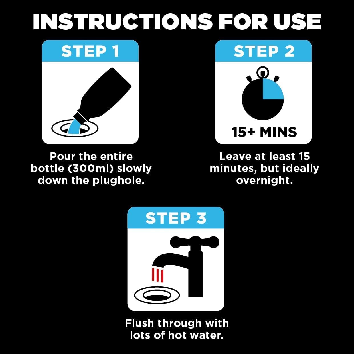 Buster Bathroom Drain Unblocker – Pack of 2 (300ml each)