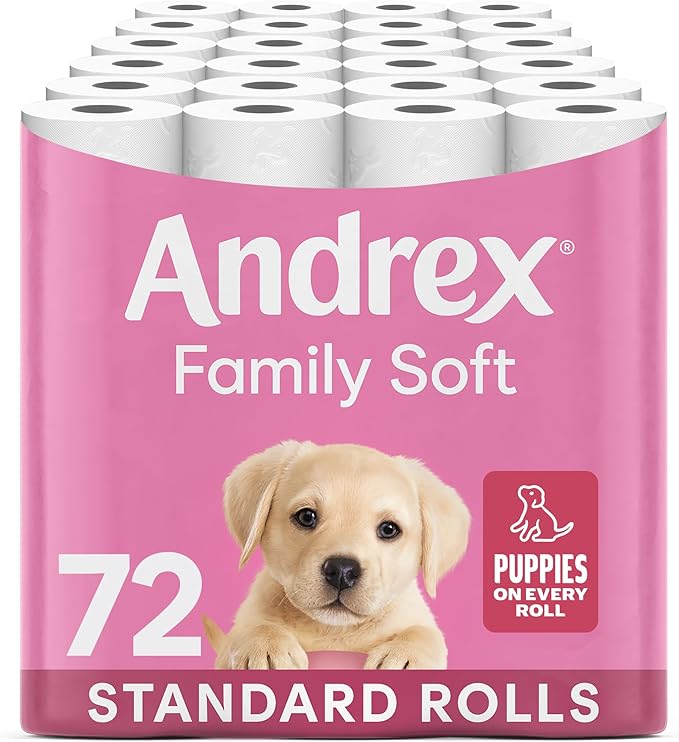 Andrex Family Soft Toilet Tissue 72 Rolls – Bulk Pack