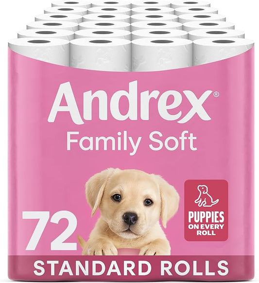 Andrex Family Soft Toilet Tissue 72 Rolls – Bulk Pack