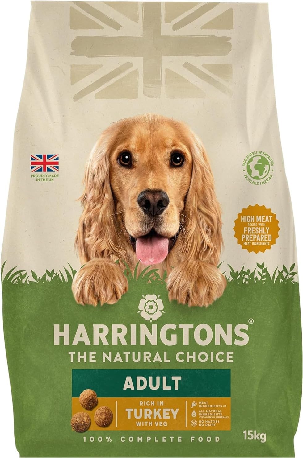 Harringtons Complete Dry Adult Dog Food – Turkey &amp; Veg, 15kg