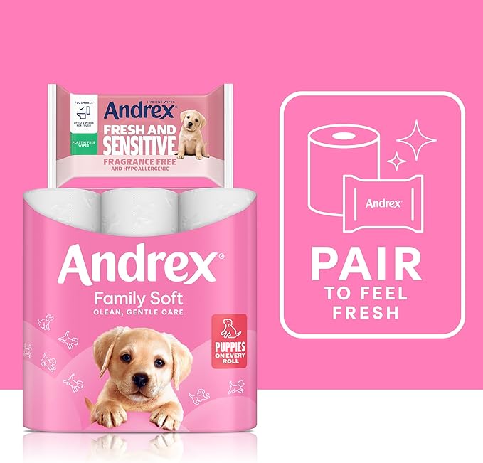 Andrex Family Soft Toilet Tissue 72 Rolls – Bulk Pack