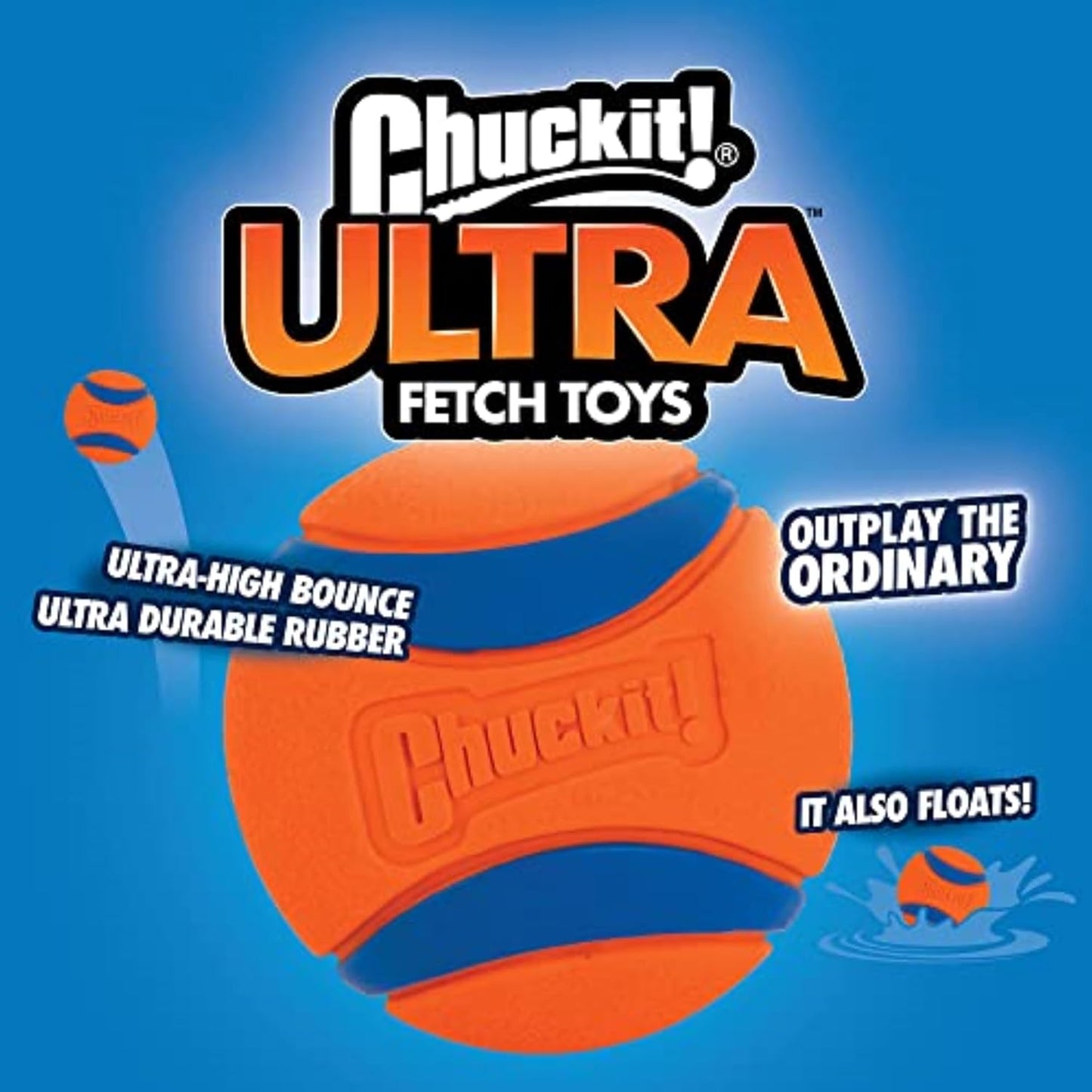 Chuckit! Ultra Ball Dog Toy – 8 Pack with Bucket, Medium