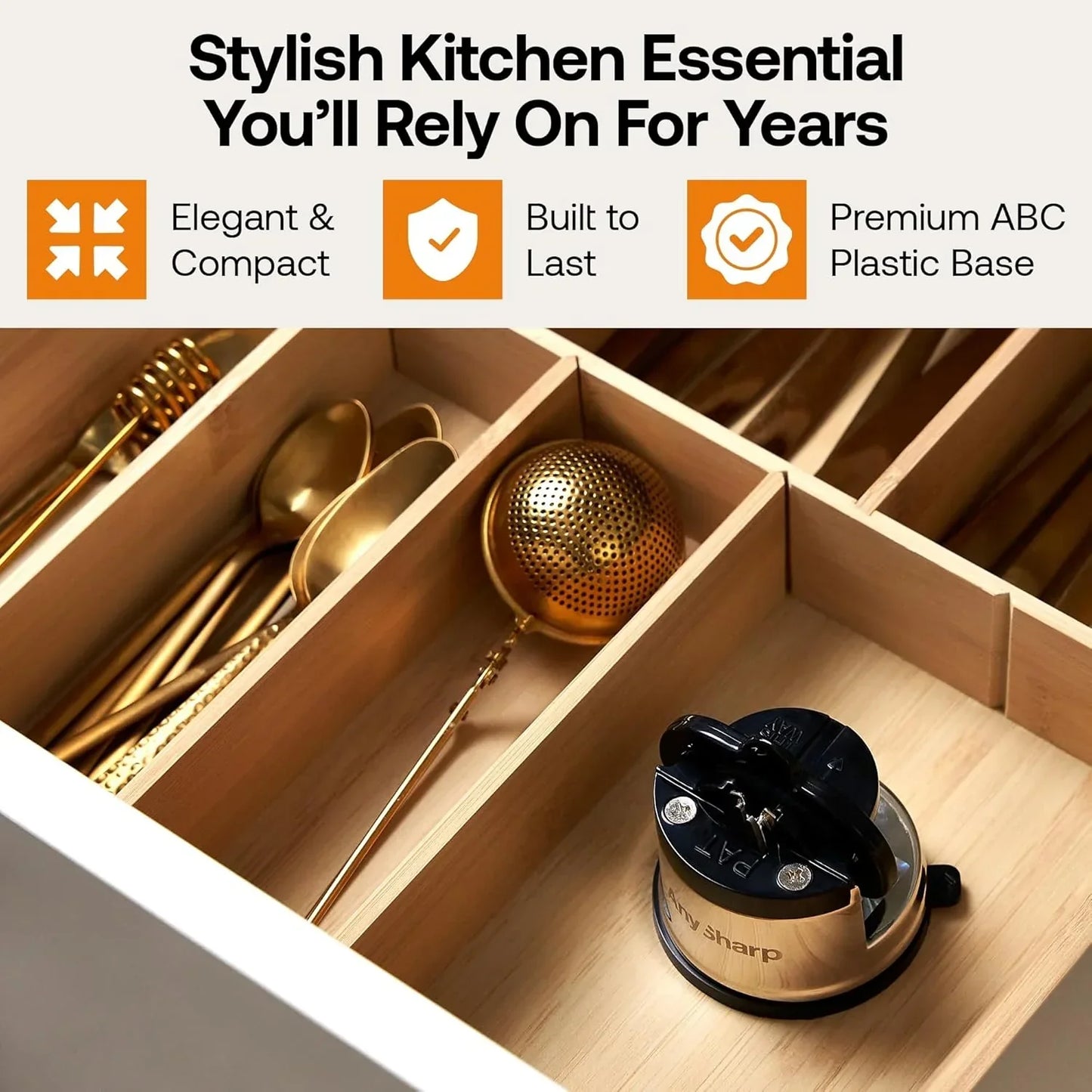 AnySharp Knife Sharpener – Hands-Free Kitchen Knife Sharpener