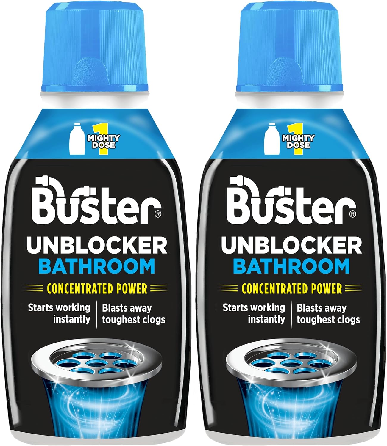 Buster Bathroom Drain Unblocker – Pack of 2 (300ml each)