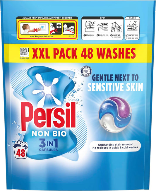 Persil Non Bio 3 in 1 Washing Capsules – 48 Washes