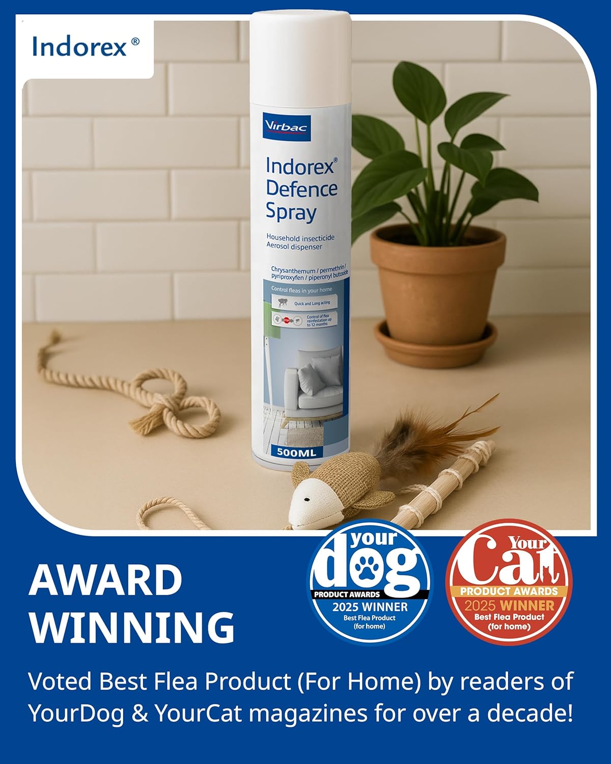 dorex Defence Household Flea Spray – 2 x 500ml