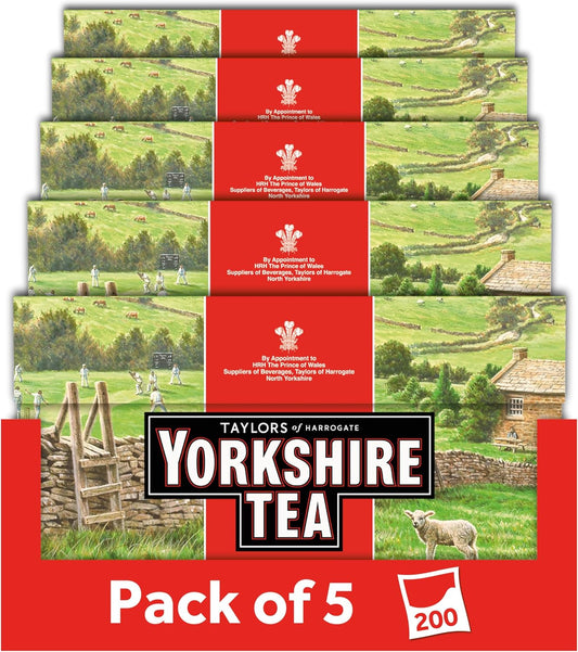Yorkshire Tea – 5 Boxes of 40 Tea Bags (Total 200 Bags)