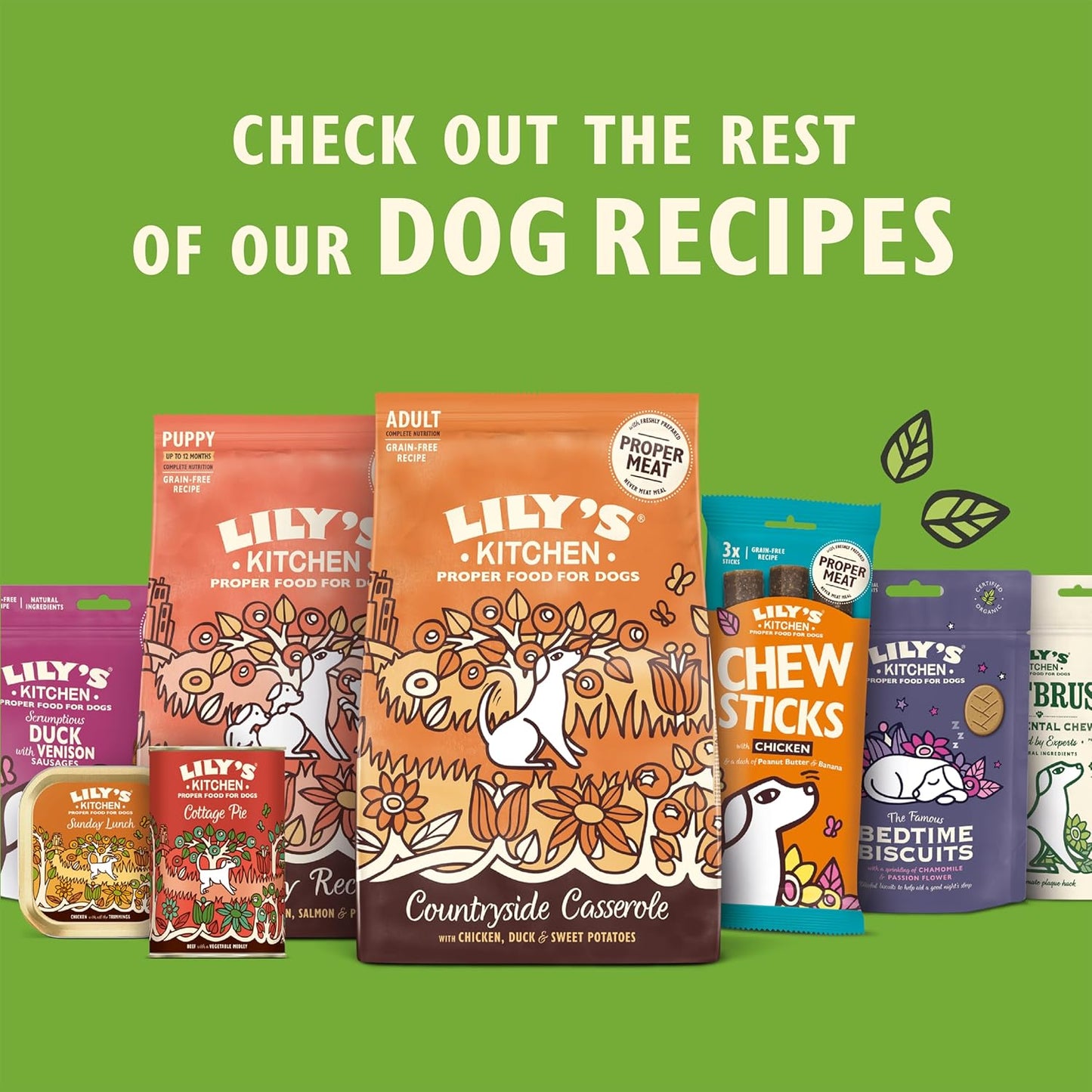 Lily’s Kitchen Adult Dog Food – 6 x 150g trays, Chicken, Lamb & Beef, complete natural meals.